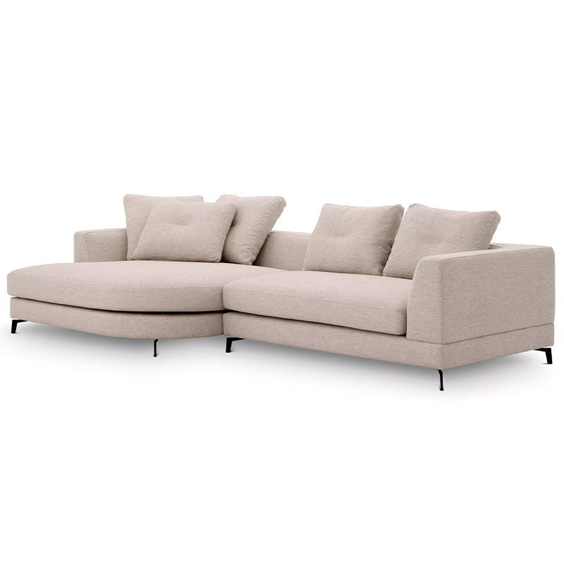 Диван Eichholtz Sofa Moderno S Left Бежевый Черный в Рязани | Loft Concept 