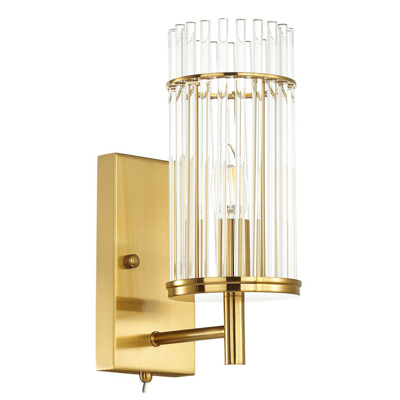 Бра Wendel Sconce Прозрачный Глянцевое золото Бра Wendel Sconce Прозрачный Глянцевое золото в Рязани | Loft Concept