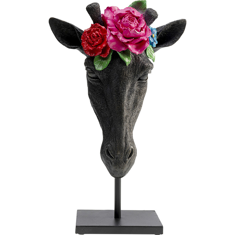 Статуэтка Giraffe and Flowers Черный Статуэтка Giraffe and Flowers Черный в Рязани | Loft Concept