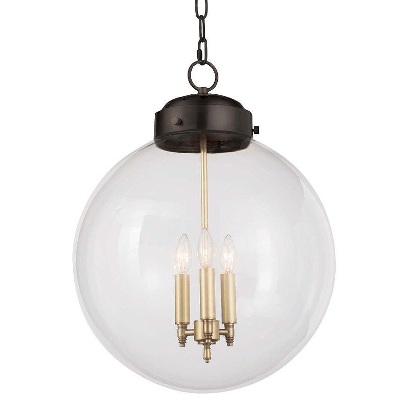 Подвесной светильник Conor Globe Hanging lamp Black Черный Прозрачный (Transparent) Подвесной светильник Conor Globe Hanging lamp Black Черный Прозрачный (Transparent) в Рязани | Loft Concept