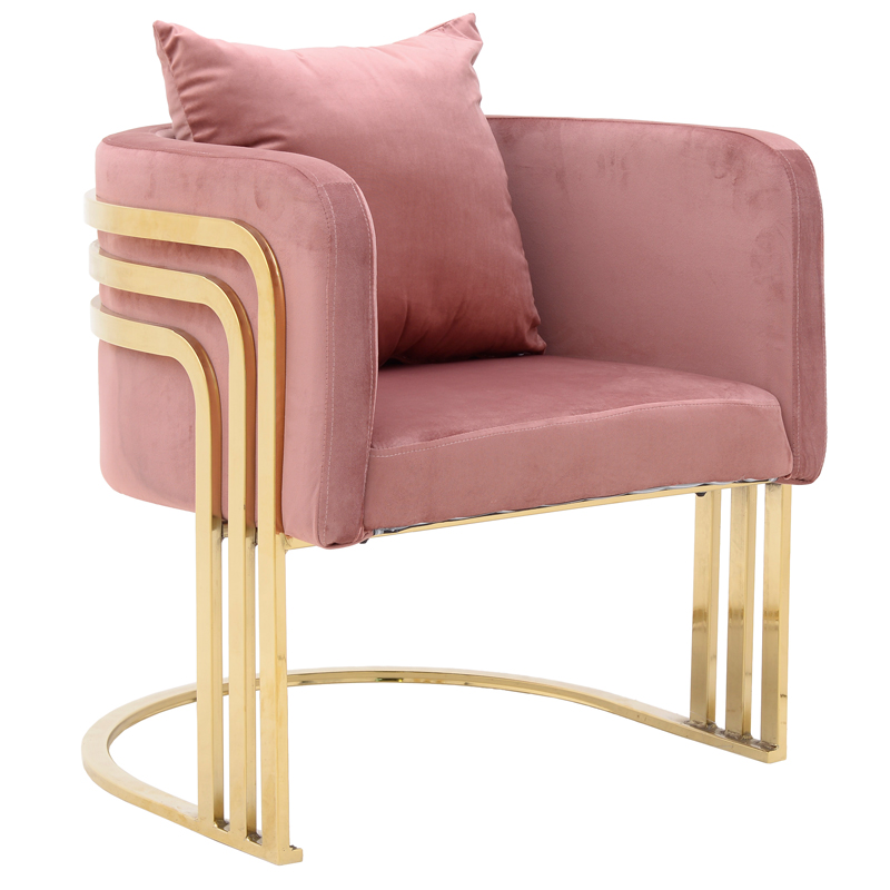 Кресло Custodia Armchair Pink Розовый Глянцевое золото Кресло Custodia Armchair Pink Розовый Глянцевое золото в Рязани | Loft Concept