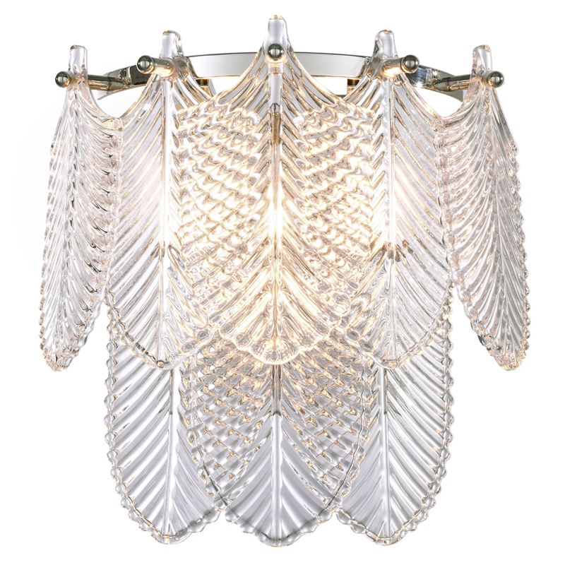 Бра Eichholtz Wall Lamp Verbier clear Прозрачное Стекло Никель Бра Eichholtz Wall Lamp Verbier clear Прозрачное Стекло Никель в Рязани | Loft Concept