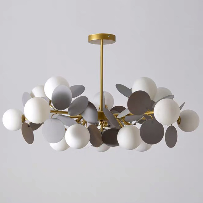 Люстра MATISSE Chandelier gray Золотой Белый Светло-серый в Рязани | Loft Concept 
