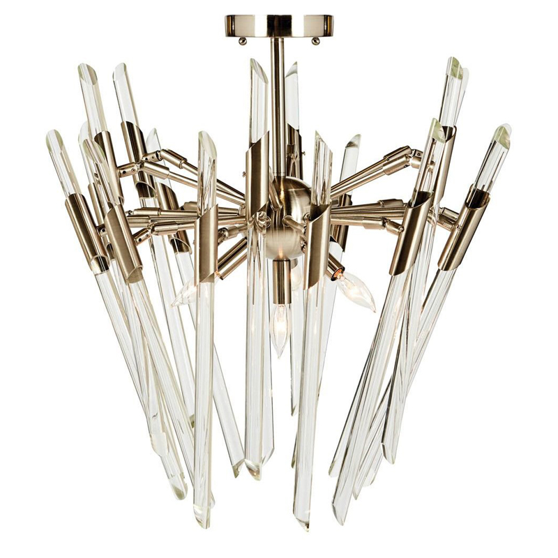 Потолочный светильник Ice Rods Chandelier nickel Никель Потолочный светильник Ice Rods Chandelier nickel Никель в Рязани | Loft Concept