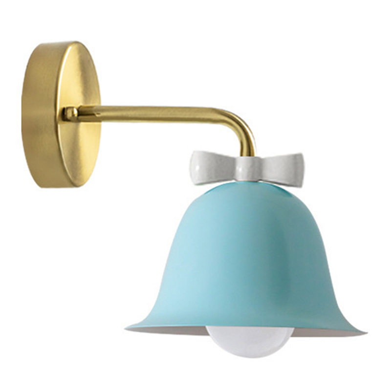 Бра Колокольчик Bell with Bow Blue Wall Lamp Голубой Золотой Голубой Белый Бра Колокольчик Bell with Bow Blue Wall Lamp Голубой Золотой Голубой Белый в Рязани | Loft Concept