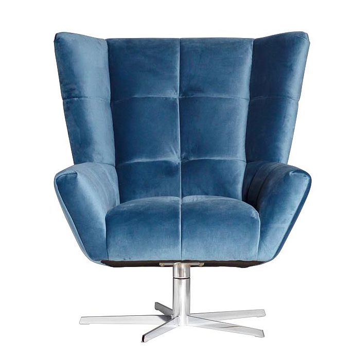 Кресло вращающееся Lord Armchair blue Синий в Рязани | Loft Concept 