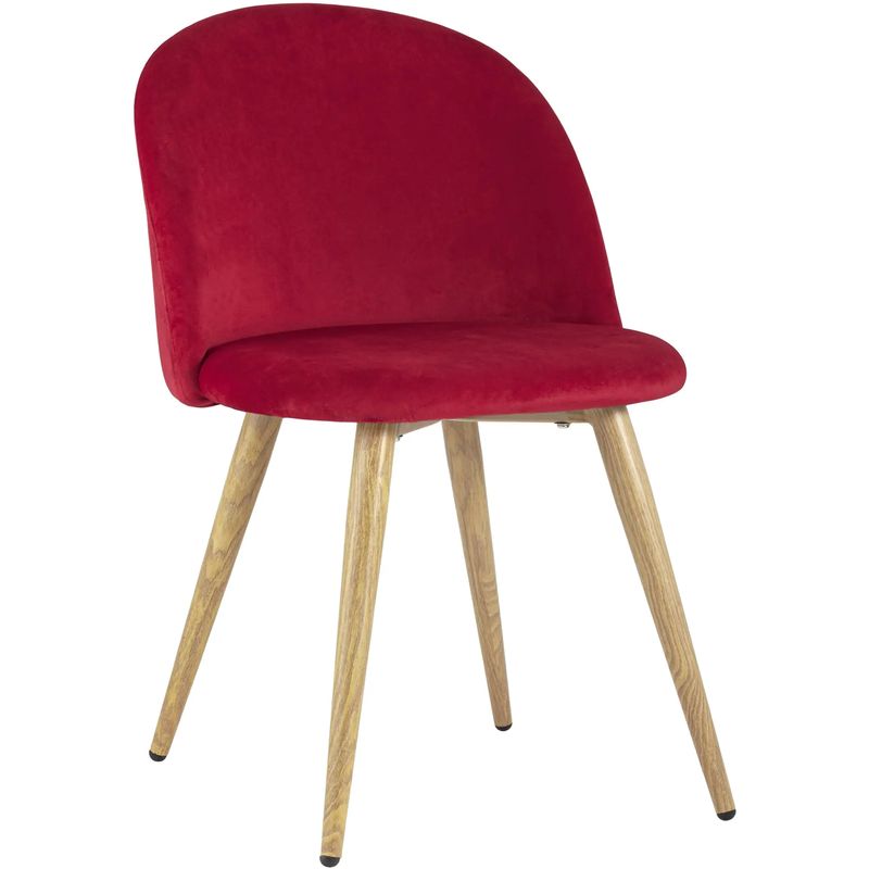 Стул Miruna Chair II Красный Велюр Красный Древесина Стул Miruna Chair II Красный Велюр Красный Древесина в Рязани | Loft Concept