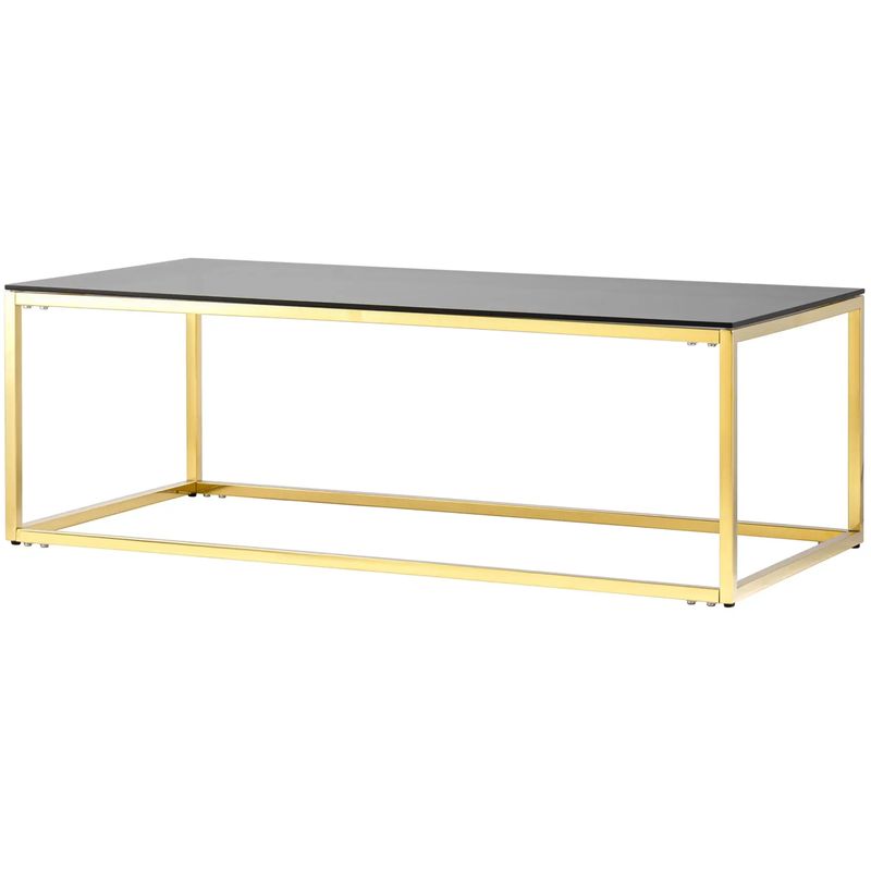Столик кофейный Cassiani Collection Gold Золотой Стекло Смок в Рязани | Loft Concept 