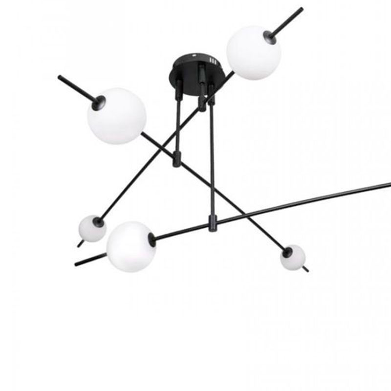Люстра Balance Beads Libra 60 см Черный Белый Люстра Balance Beads Libra 60 см Черный Белый в Рязани | Loft Concept