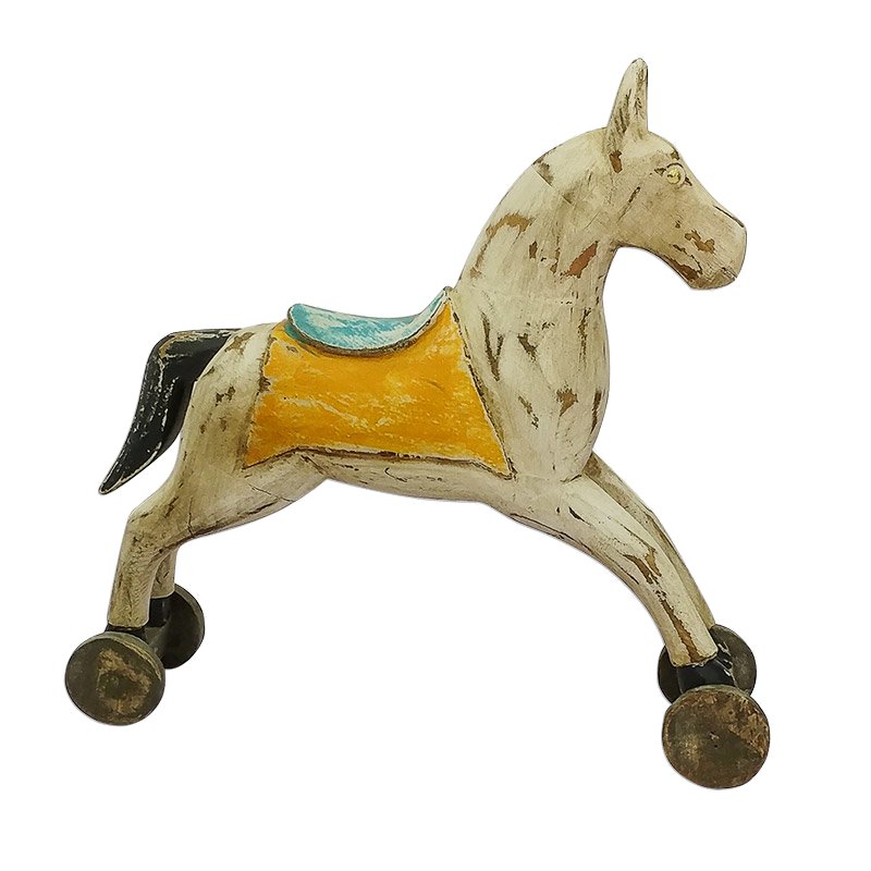 Статуэтка Wooden Horse Желтый Белый Статуэтка Wooden Horse Желтый Белый в Рязани | Loft Concept