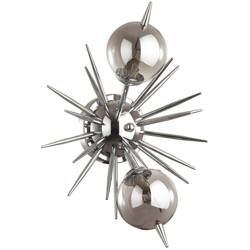 Бра Algot Sputnik Sconce Хром Стекло Смок Бра Algot Sputnik Sconce Хром Стекло Смок в Рязани | Loft Concept
