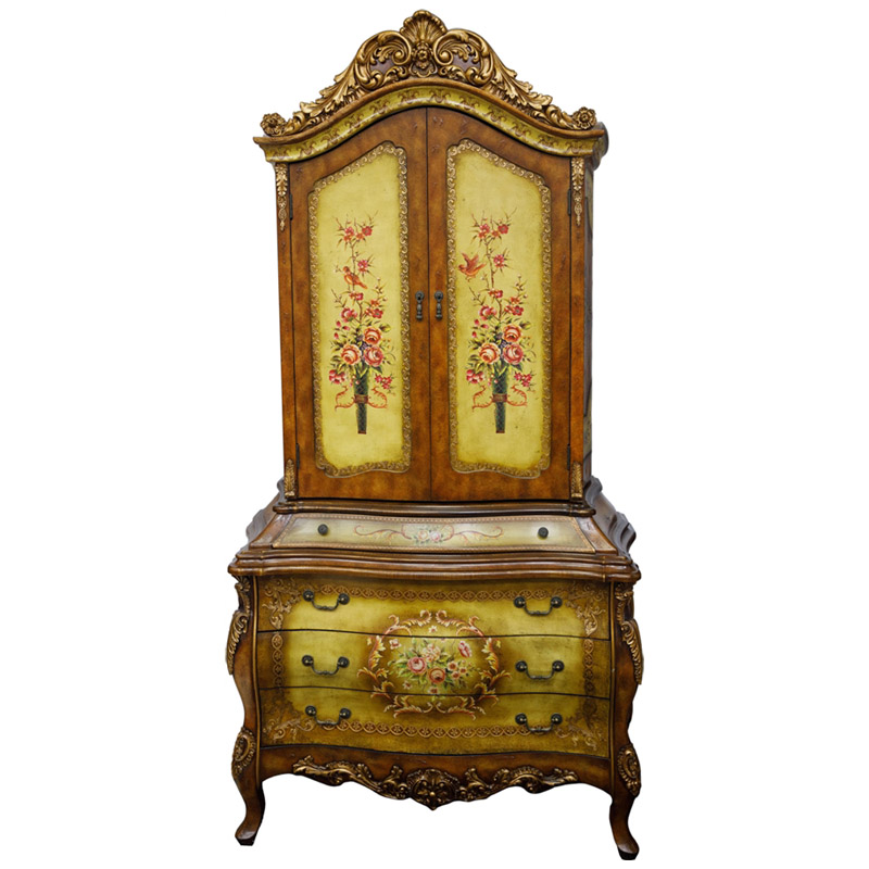 Шкаф Elfred Cupboard Коричневый винтаж Золотой Желтый Шкаф Elfred Cupboard Коричневый винтаж Золотой Желтый в Рязани | Loft Concept