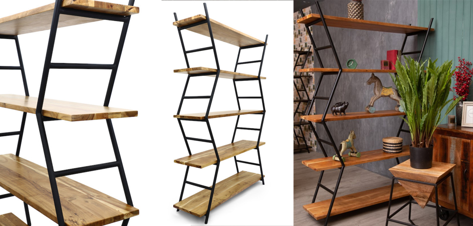 Стеллаж Industrial Zigzag Light Wood Стеллаж Industrial Zigzag Light Wood - Loft-Concept в Рязани