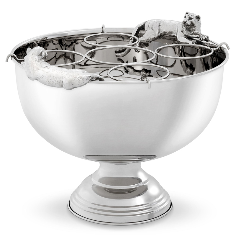 Ведерко для шампанского Eichholtz Champagne Cooler Jordan nickel Никель Ведерко для шампанского Eichholtz Champagne Cooler Jordan nickel Никель в Рязани | Loft Concept