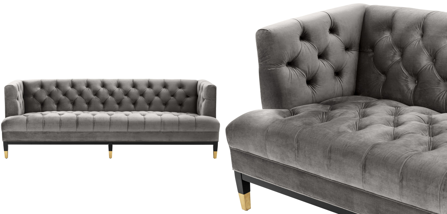 Диван Eichholtz Sofa Castelle grey - фото №1