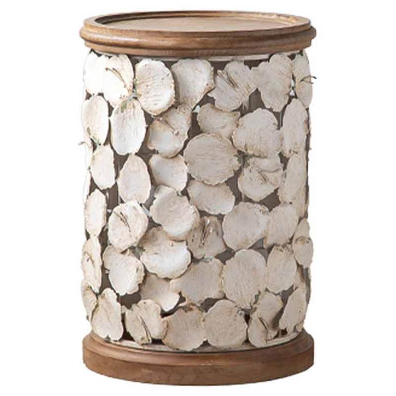 Приставной стол Metal Petals Side Table Бежевый Древесина Приставной стол Metal Petals Side Table Бежевый Древесина в Рязани | Loft Concept