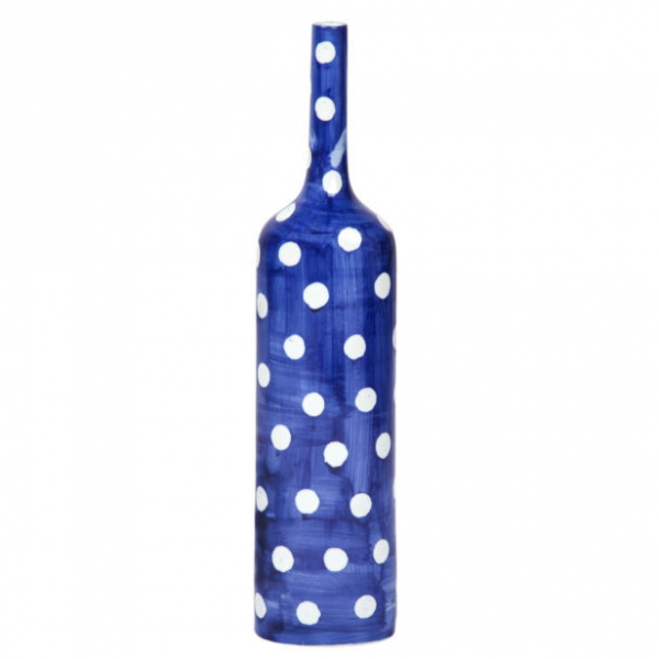Ваза-бутылка blue & white ornament Point Bottle Синий Белый Ваза-бутылка blue & white ornament Point Bottle Синий Белый в Рязани | Loft Concept