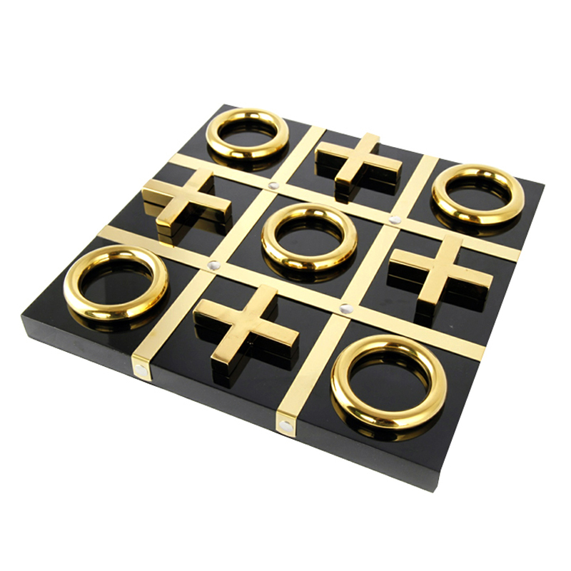 Игра Tic-tac-toe black Черный Глянцевое золото Игра Tic-tac-toe black Черный Глянцевое золото в Рязани | Loft Concept
