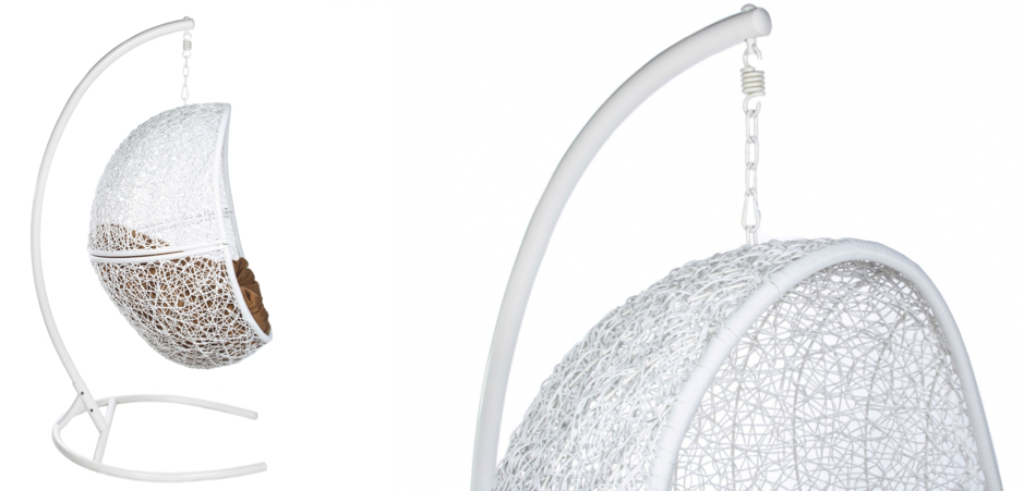 Подвесное уличное кресло Egg Cage white Подвесное уличное кресло Egg Cage white - Loft-Concept в Рязани