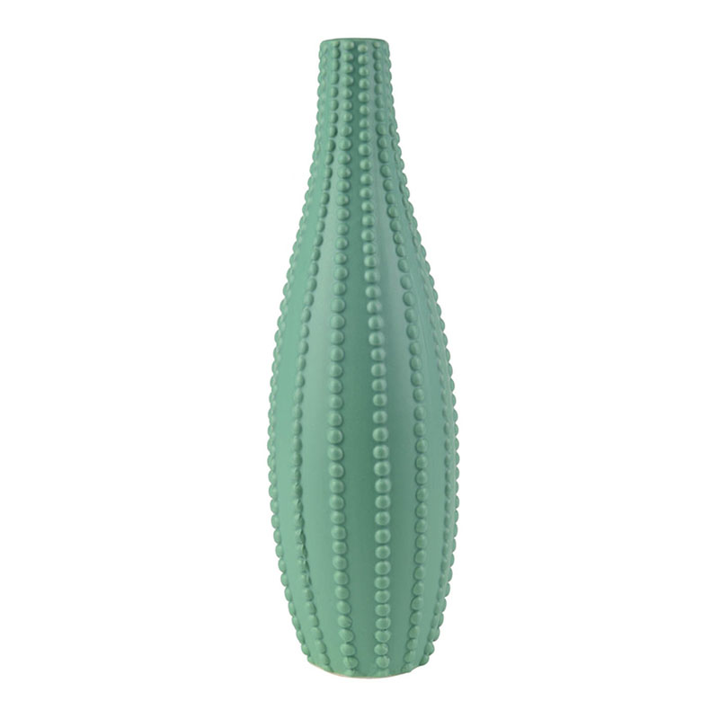 Ваза Ribbed Vase Narrow Throat turquoise 34 Бирюзовый Ваза Ribbed Vase Narrow Throat turquoise 34 Бирюзовый в Рязани | Loft Concept