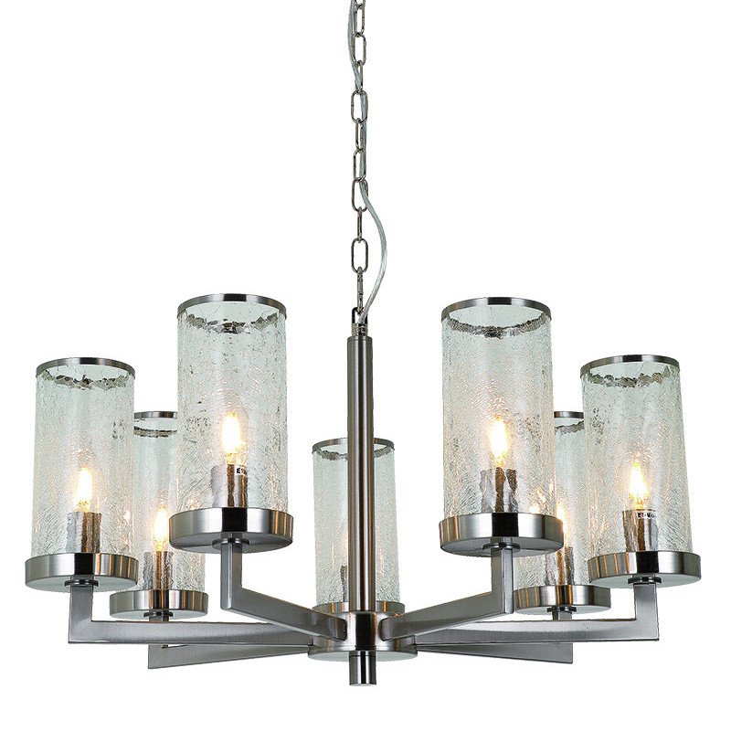 Люстра LIAISON ONE-TIER Chandelier 7 Silver Никель Прозрачное Стекло Люстра LIAISON ONE-TIER Chandelier 7 Silver Никель Прозрачное Стекло в Рязани | Loft Concept
