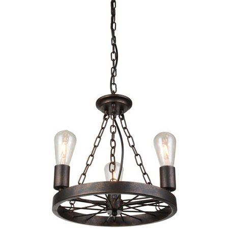 Подвесной светильник Loft Wheel Pendant 3 Коричневый винтаж Подвесной светильник Loft Wheel Pendant 3 Коричневый винтаж в Рязани | Loft Concept