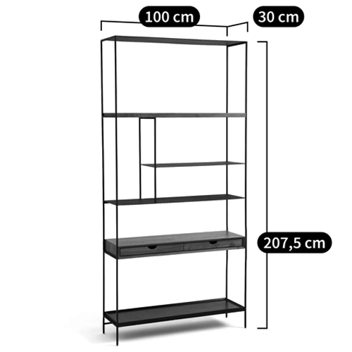 Металлический стеллаж с деревянными полками и ящиками Menzie Metal Wood Rack Металлический стеллаж с деревянными полками и ящиками Menzie Metal Wood Rack в Рязани