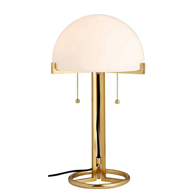 Настольная лампа White Dome Table Lamp Глянцевое золото Белый Настольная лампа White Dome Table Lamp Глянцевое золото Белый в Рязани | Loft Concept