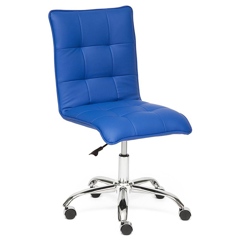 Кресло Deborah eco-leather blue Синий Хром Кресло Deborah eco-leather blue Синий Хром в Рязани | Loft Concept