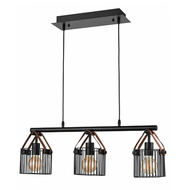 Люстра Cage Wire Color Linear black Черный Люстра Cage Wire Color Linear black Черный в Рязани | Loft Concept