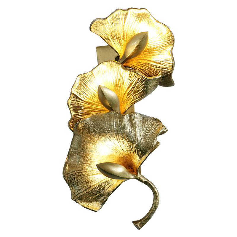 Дизайнерский настенный светильник Листья Гинкго Golden Ginkgo Leaves Золотой Дизайнерский настенный светильник Листья Гинкго Golden Ginkgo Leaves Золотой в Рязани | Loft Concept