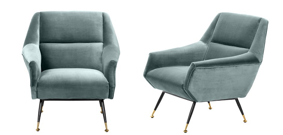 Кресло Eichholtz Chair Exile Turquoise Кресло Eichholtz Chair Exile Turquoise - Loft-Concept в Рязани