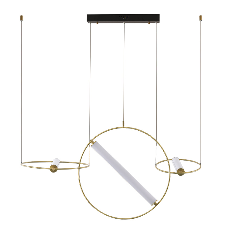 Люстра Diagonal Rings Белый Золотой Черный в Рязани | Loft Concept 