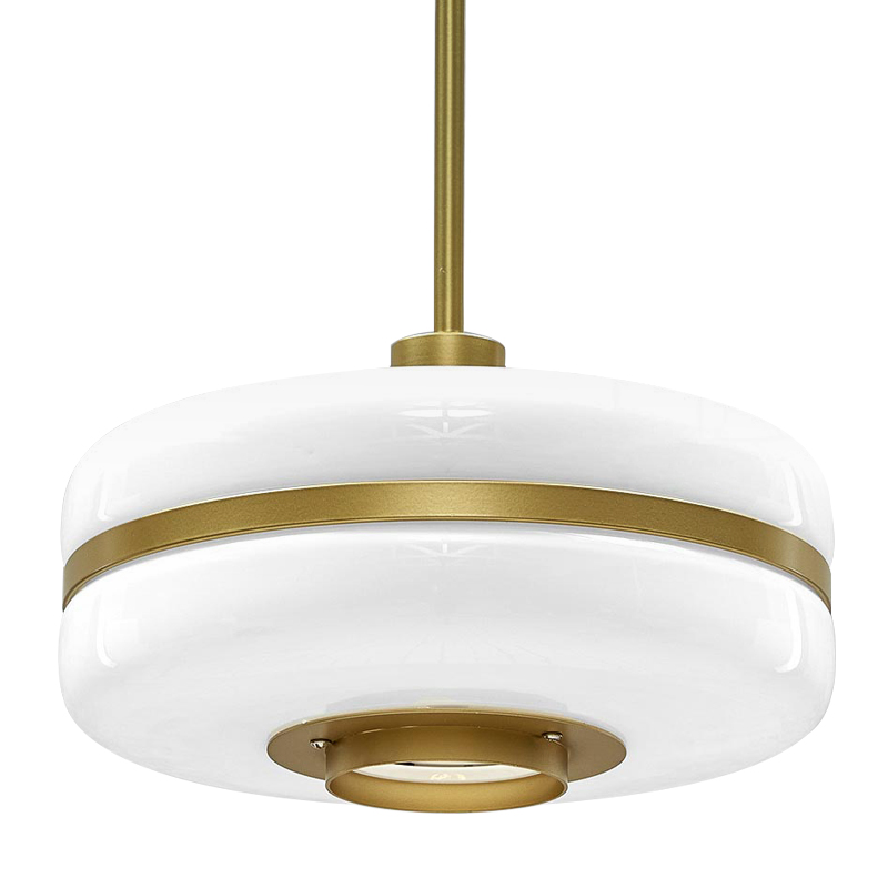 Подвесной светильник BERT FRANK Pendant Lamp Белый Белый Золотой Подвесной светильник BERT FRANK Pendant Lamp Белый Белый Золотой в Рязани | Loft Concept