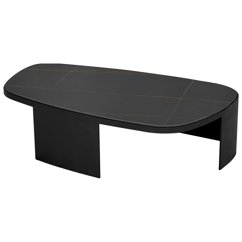 Кофейный стол с каменной столешницей Koch Coffee Table Черный Коричневый Кофейный стол с каменной столешницей Koch Coffee Table Черный Коричневый в Рязани | Loft Concept