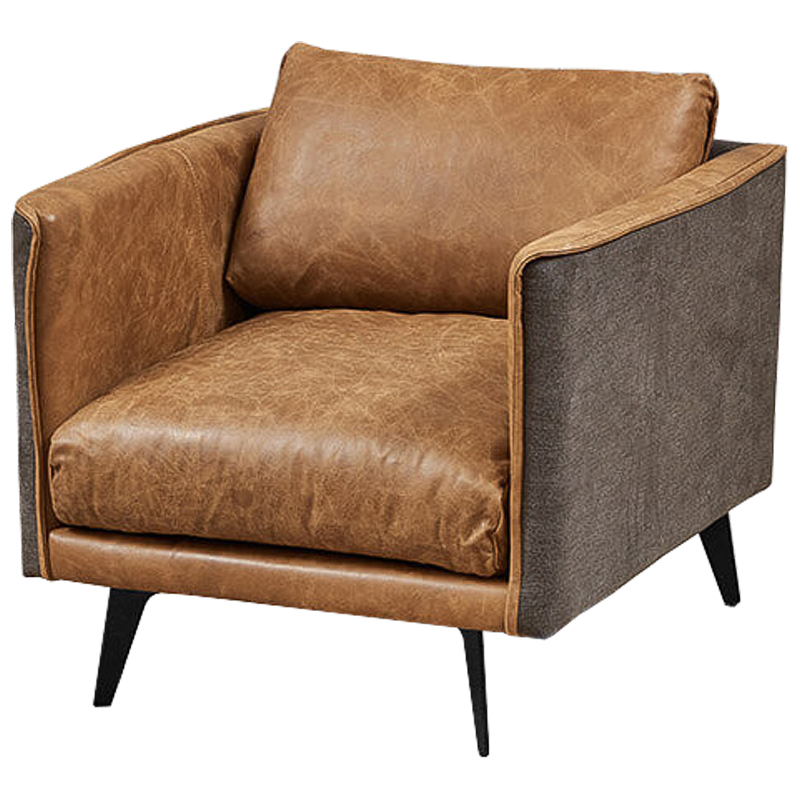 Кресло Caramel Leather & Textiles Armchair Карамель Серый в Рязани | Loft Concept 