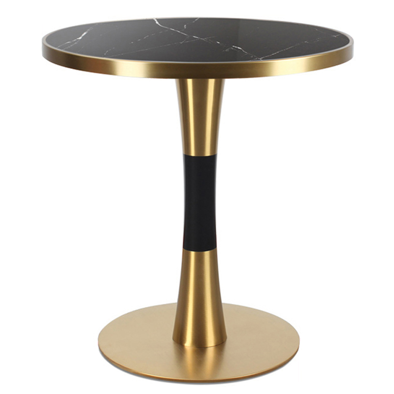 Обеденный стол Marit Table Circle Черный Латунь сатинированная Обеденный стол Marit Table Circle Черный Латунь сатинированная в Рязани | Loft Concept