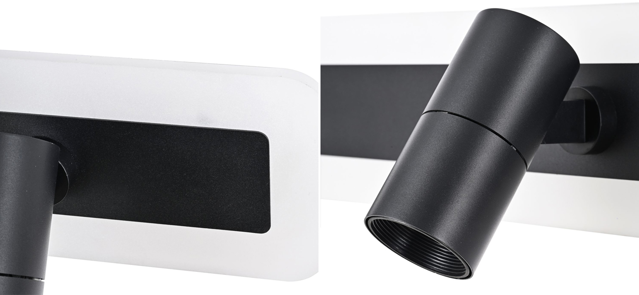 Черный потолочный светильник 3 спота с LED лентой Neoteric - фото №1