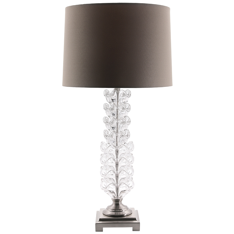 Настольная лампа Halbert Glass Table Lamp Прозрачный Коричневый Серебряный Настольная лампа Halbert Glass Table Lamp Прозрачный Коричневый Серебряный в Рязани | Loft Concept