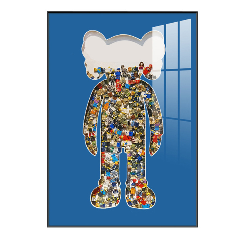 Постер Bearbrick Blue Мульти Постер Bearbrick Blue Мульти в Рязани | Loft Concept