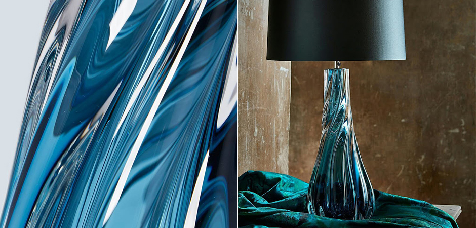 Настольная лампа Naiad Velvet Blue Table Lamp Настольная лампа Naiad Velvet Blue Table Lamp - Loft-Concept в Рязани