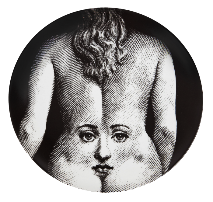 Декоративная тарелка Fornasetti 003 Черный Декоративная тарелка Fornasetti 003 Черный в Рязани | Loft Concept