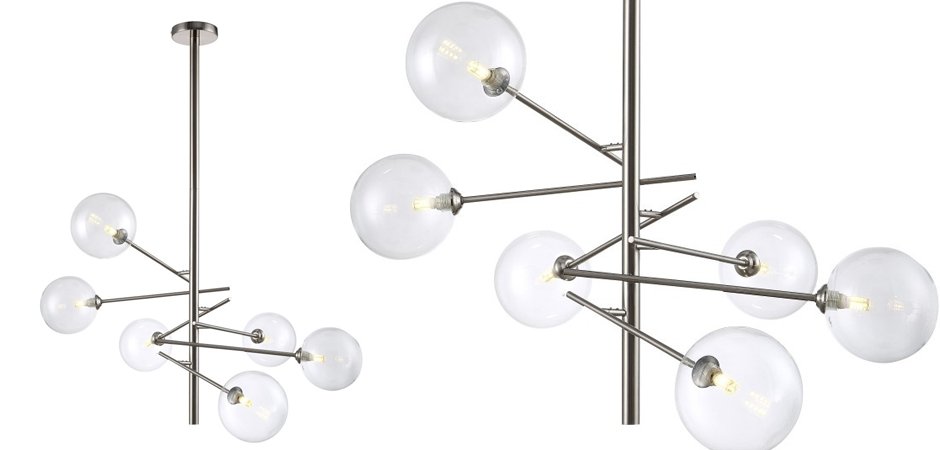 Люстра Gallotti & Radice Straight Nickel 6 Люстра Gallotti & Radice Straight Nickel 6 - Loft-Concept в Рязани