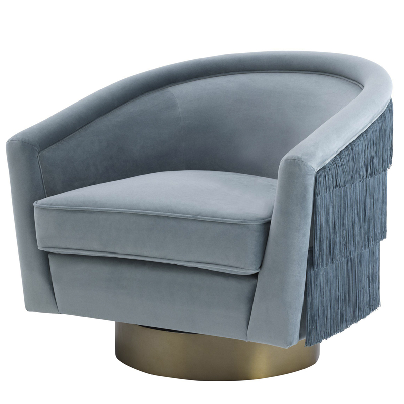 Кресло Eichholtz Swivel Chair Le Vante blue Голубой пастельный Матовая латунь Кресло Eichholtz Swivel Chair Le Vante blue Голубой пастельный Матовая латунь в Рязани | Loft Concept