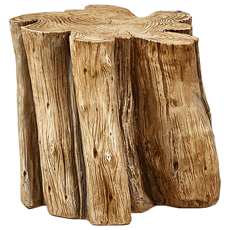 Приставной стол Wavy Stump Side Table Коричневый в Рязани | Loft Concept 