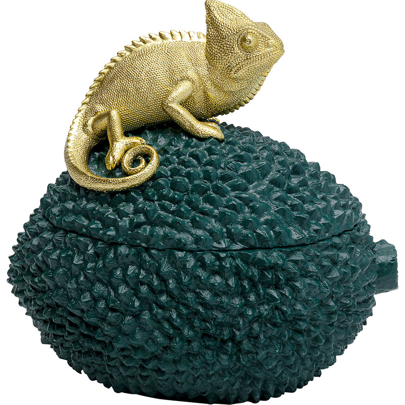 Шкатулка Lizard Зеленый Золотой Шкатулка Lizard Зеленый Золотой в Рязани | Loft Concept
