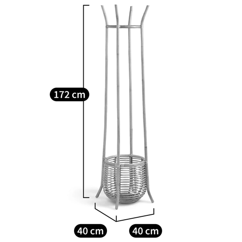 Напольная вешалка с корзиной из ротанга Trina Wicker Floor Hanger Напольная вешалка с корзиной из ротанга Trina Wicker Floor Hanger в Рязани