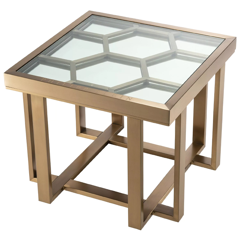 Приставной стол Philipp Plein Side Table Skeleton Золотой Прозрачное Стекло Зеркало Приставной стол Philipp Plein Side Table Skeleton Золотой Прозрачное Стекло Зеркало в Рязани | Loft Concept