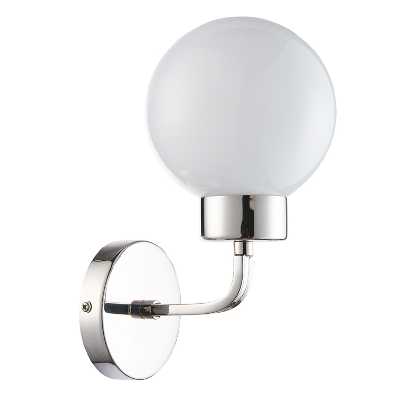 Бра Zibille Sconce nickel Никель Белое матовое стекло Бра Zibille Sconce nickel Никель Белое матовое стекло в Рязани | Loft Concept