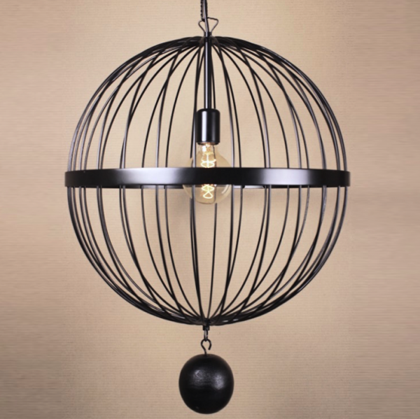 Подвесной светильник Wire Cage Pendant Spher Black Черный Подвесной светильник Wire Cage Pendant Spher Black Черный в Рязани | Loft Concept